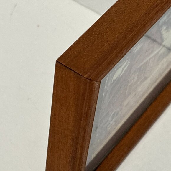 Vintage Coca Cola Wall Decor Picture Wood Frame Gas Station Classic Car 7" - Picture 3 of 13